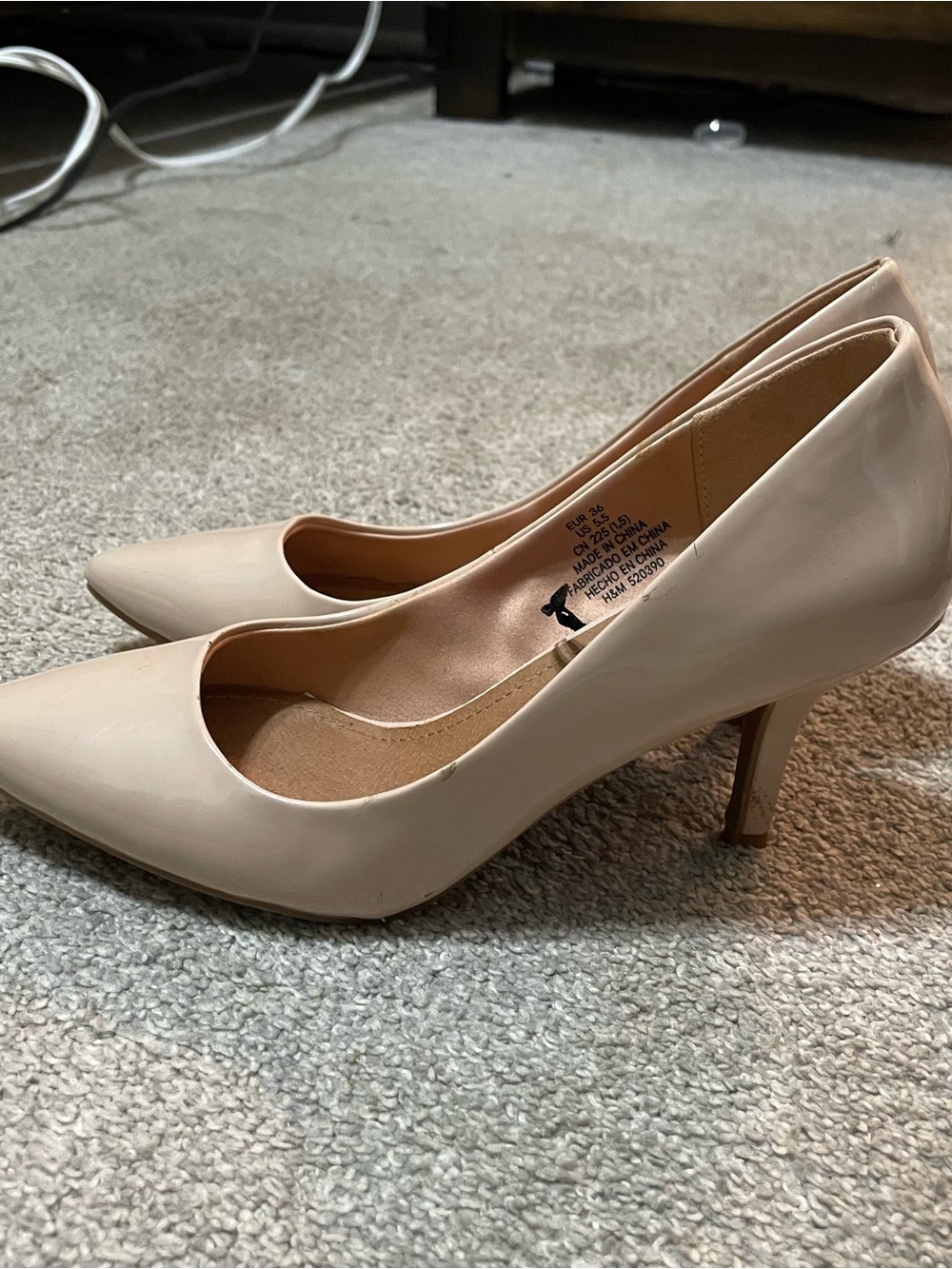 H&M Classic Nude Pointed-Toe Pumps - Women